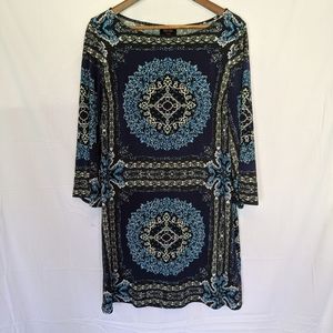 Laundry by Shelli Segal Dress 3/4 sleeve SZ L